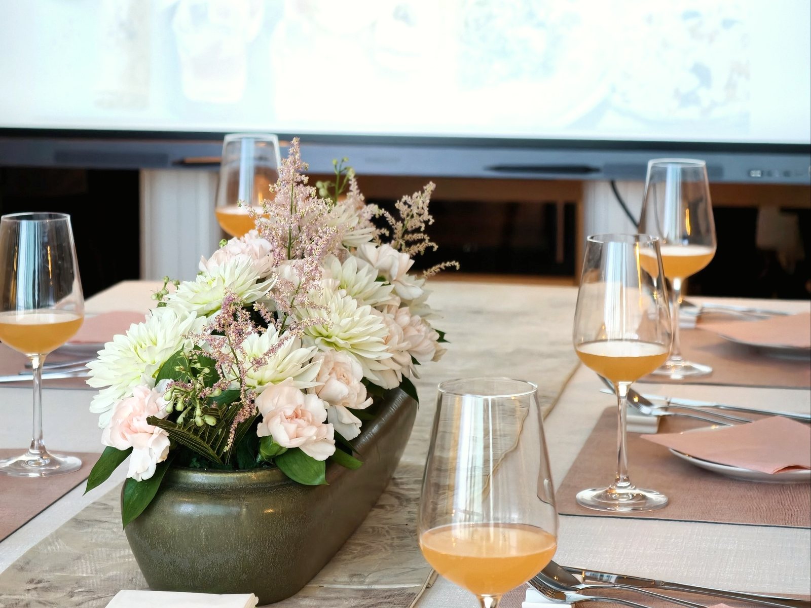 The table set for Supper Club